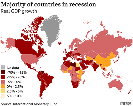 recessione paesi